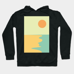 Wavey sea abstract illustration Hoodie